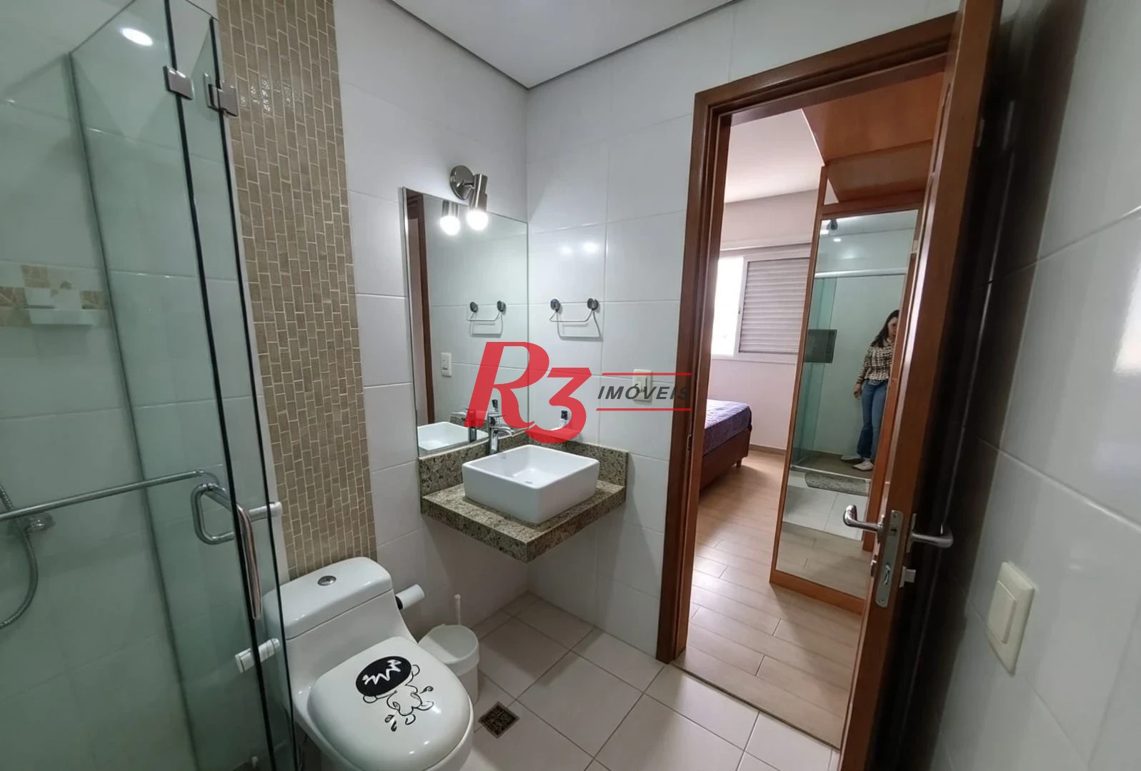 Apartamento com 1 dormitório para alugar, 55 m² por R$ 4.300,00/mês - Vila Matias - Santos/SP