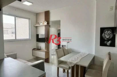 Apartamento com 2 dormitórios para alugar, 45 m² por R$ 3.100,01/mês - Castelo - Santos/SP