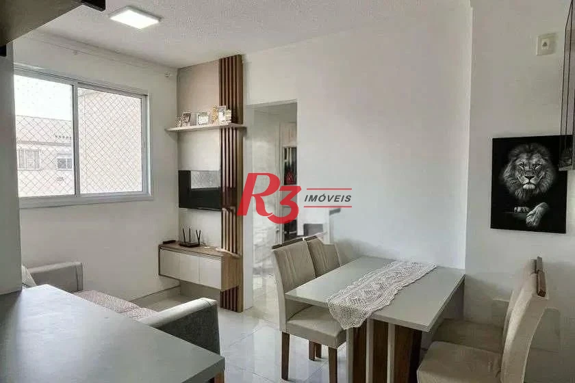 Apartamento com 2 dormitórios para alugar, 45 m² por R$ 3.100,01/mês - Castelo - Santos/SP