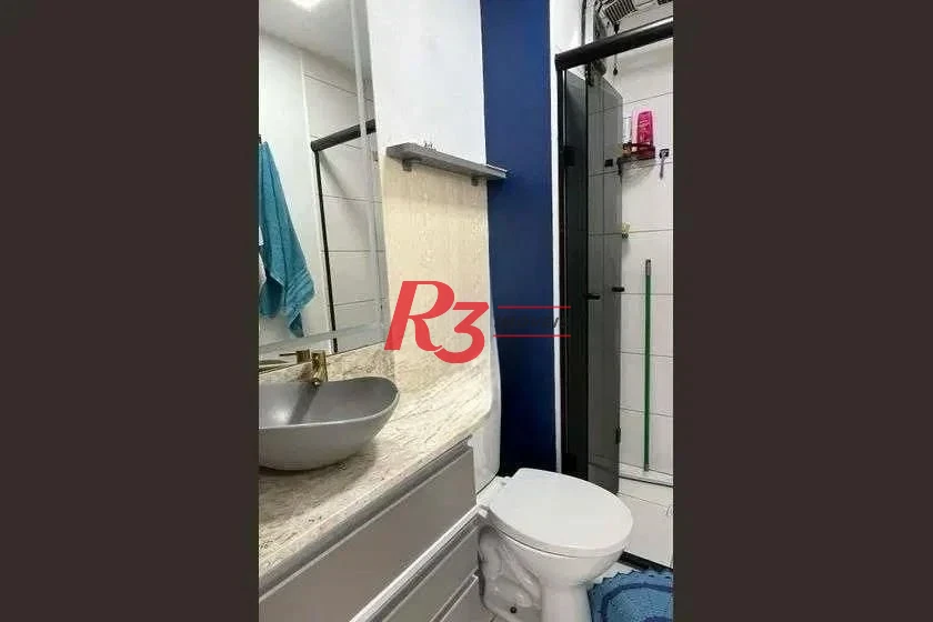 Apartamento com 2 dormitórios para alugar, 45 m² por R$ 3.100,01/mês - Castelo - Santos/SP