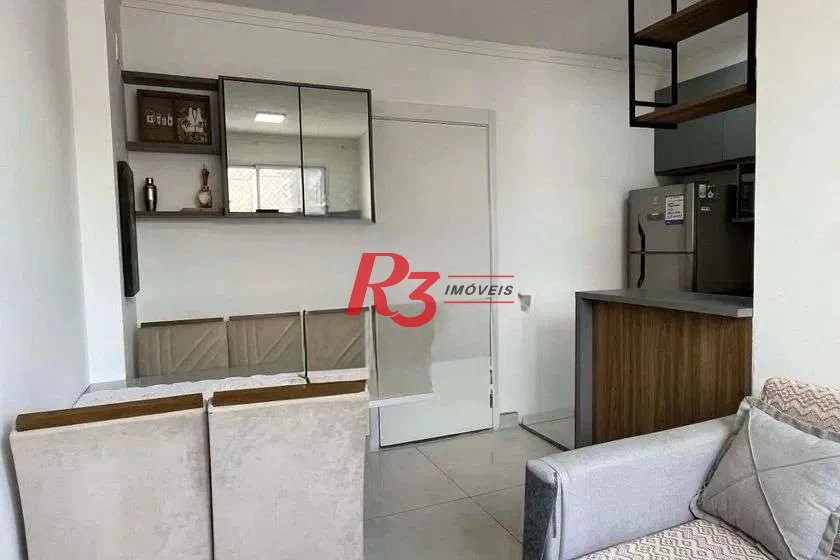 Apartamento com 2 dormitórios para alugar, 45 m² por R$ 3.100,01/mês - Castelo - Santos/SP