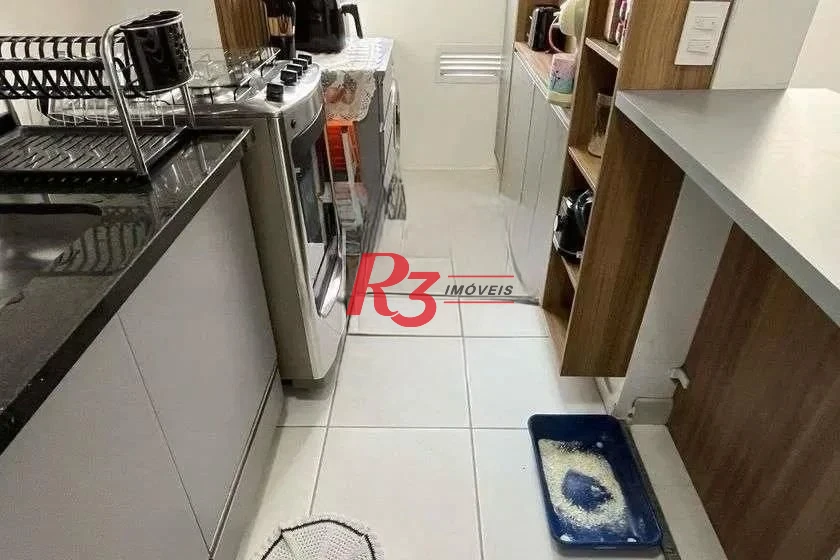 Apartamento com 2 dormitórios para alugar, 45 m² por R$ 3.100,01/mês - Castelo - Santos/SP