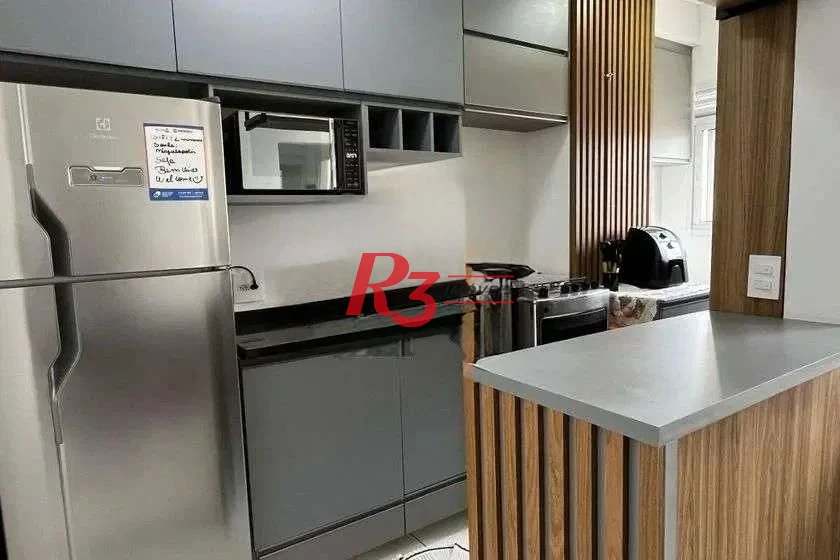 Apartamento com 2 dormitórios para alugar, 45 m² por R$ 3.100,01/mês - Castelo - Santos/SP