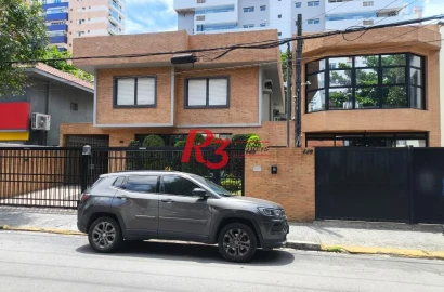 Sobrado com 6 dormitórios para alugar, 481 m² por R$ 24.561,91/mês - Gonzaga - Santos/SP