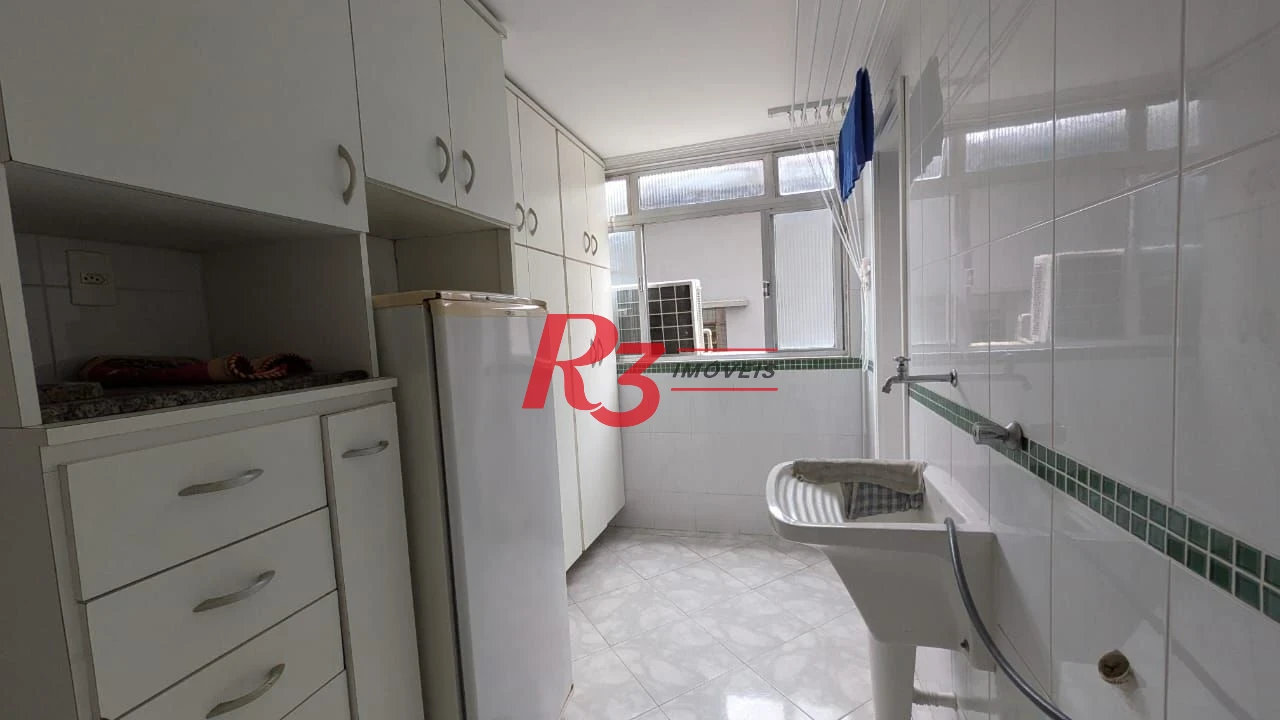 Apartamento com 2 dormitórios para alugar, 118 m² por R$ 3.800,02/mês - Aparecida - Santos/SP