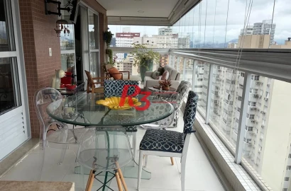 Apartamento com 4 dormitórios à venda, 221 m² por R$ 3.800.000,00 - Gonzaga - Santos/SP