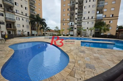 Apartamento com 2 dormitórios à venda, 53 m² por R$ 389.000,00 - Areia Branca - Santos/SP