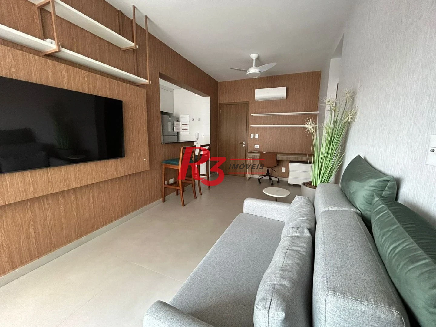 Apartamento com 1 dormitório para alugar, 53 m² por R$ 5.100,02/mês - Boqueirão - Santos/SP