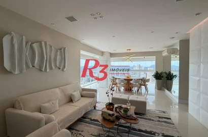Apartamento com 3 dormitórios à venda, 228 m² por R$ 3.800.000,00 - Gonzaga - Santos/SP