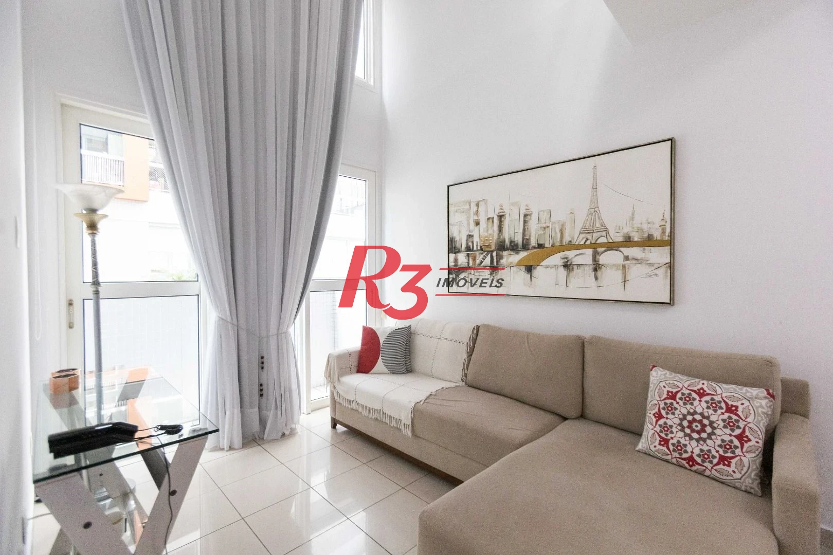 Apartamento com 1 dormitório para alugar, 60 m² por R$ 5.200,00/mês - Gonzaga - Santos/SP