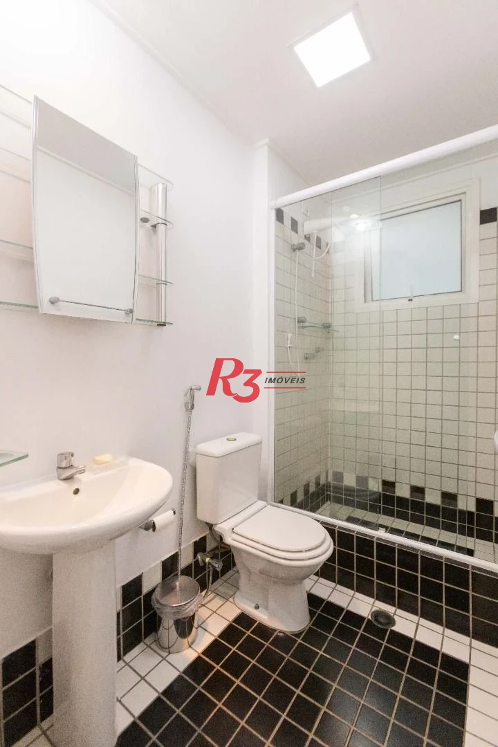 Apartamento com 1 dormitório para alugar, 60 m² por R$ 5.200,00/mês - Gonzaga - Santos/SP