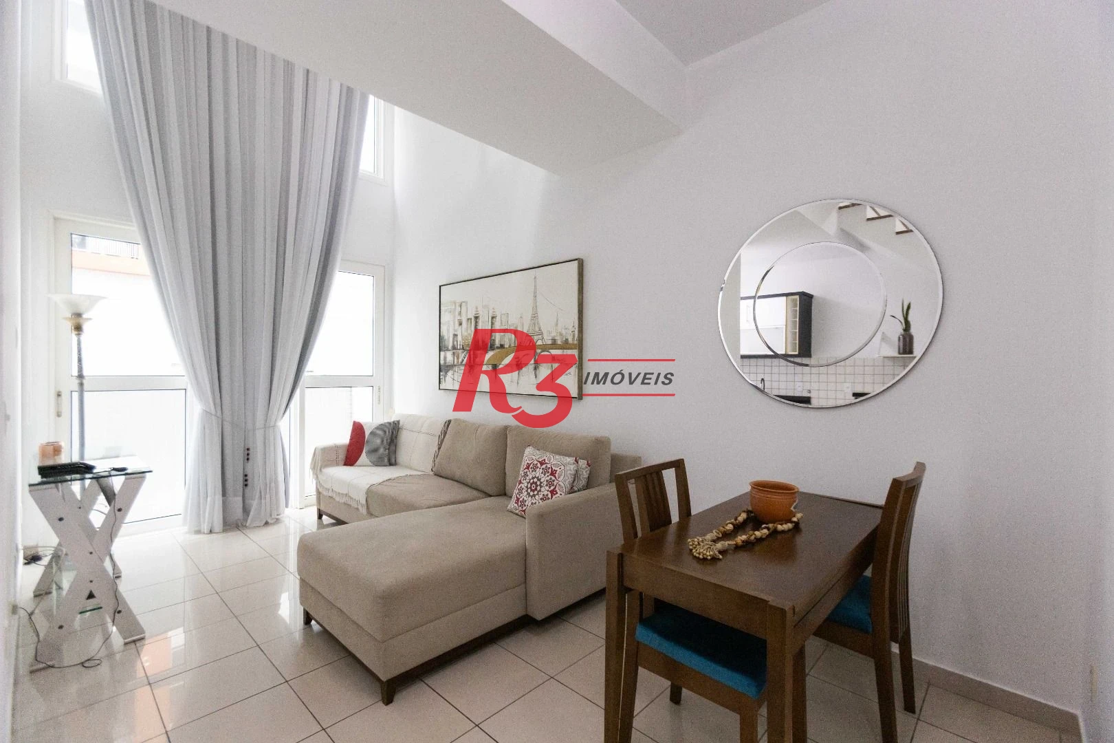 Apartamento com 1 dormitório para alugar, 60 m² por R$ 5.200,00/mês - Gonzaga - Santos/SP