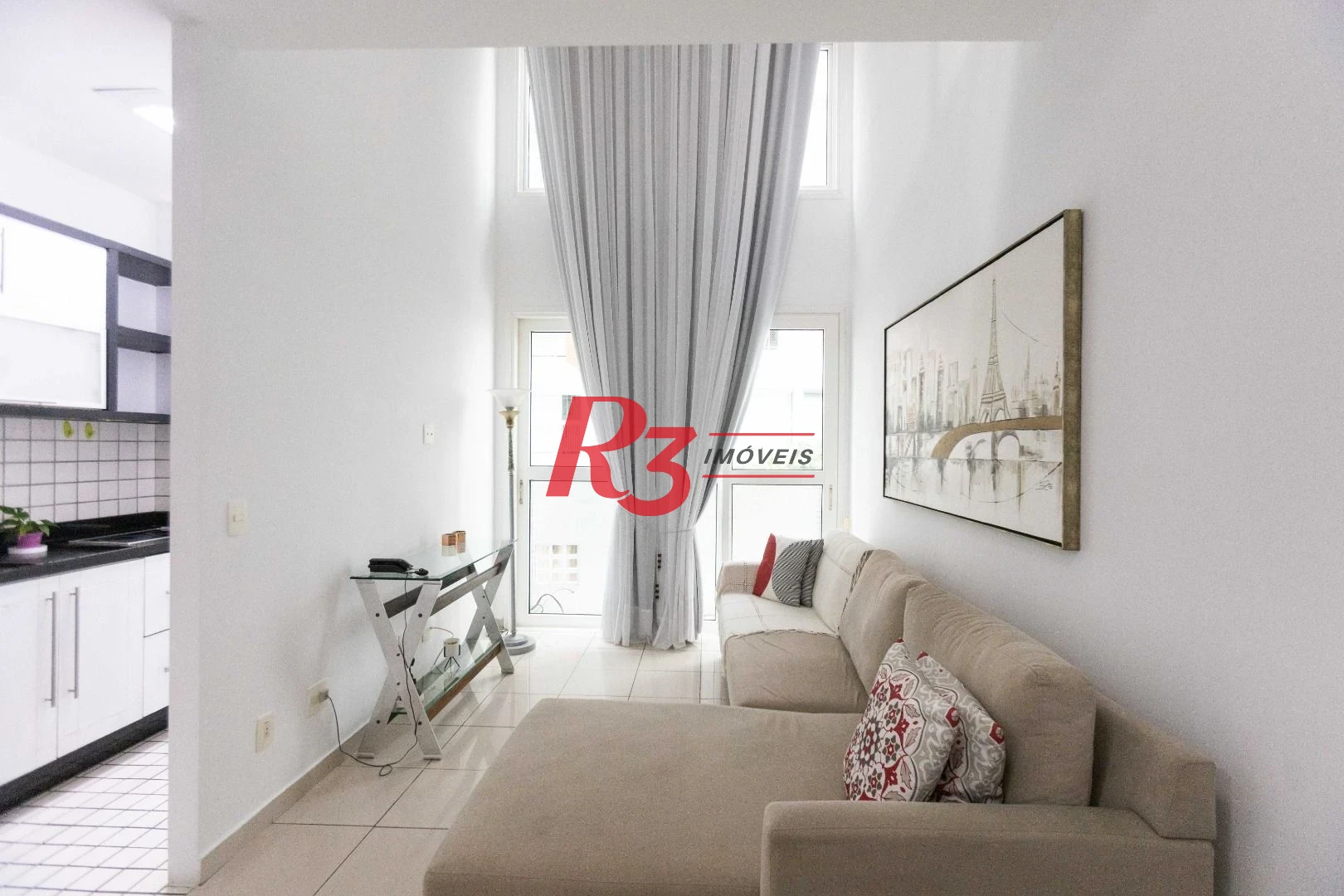 Apartamento com 1 dormitório para alugar, 60 m² por R$ 5.200,00/mês - Gonzaga - Santos/SP