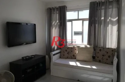 Apartamento com 1 dormitório para alugar, 50 m² por R$ 3.100,00/mês - Boqueirão - Santos/SP