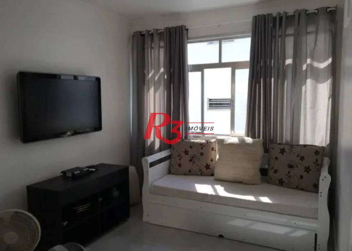 Apartamento com 1 dormitório para alugar, 50 m² por R$ 3.100,00/mês - Boqueirão - Santos/SP