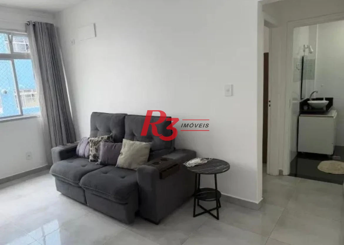 Apartamento com 1 dormitório para alugar, 50 m² por R$ 3.100,00/mês - Boqueirão - Santos/SP