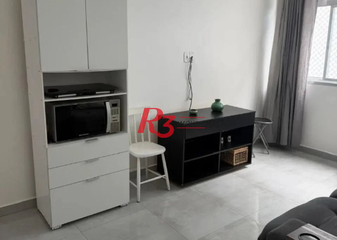 Apartamento com 1 dormitório para alugar, 50 m² por R$ 3.100,00/mês - Boqueirão - Santos/SP
