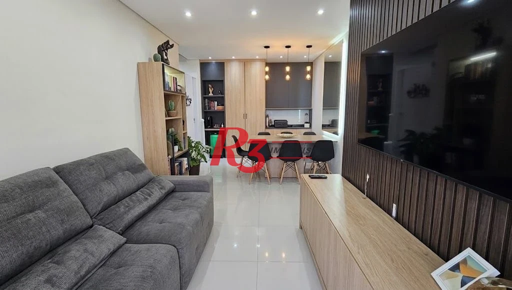 Apartamento com 2 dormitórios à venda, 54 m² por R$ 420.000,00 - Morro Nova Cintra - Santos/SP