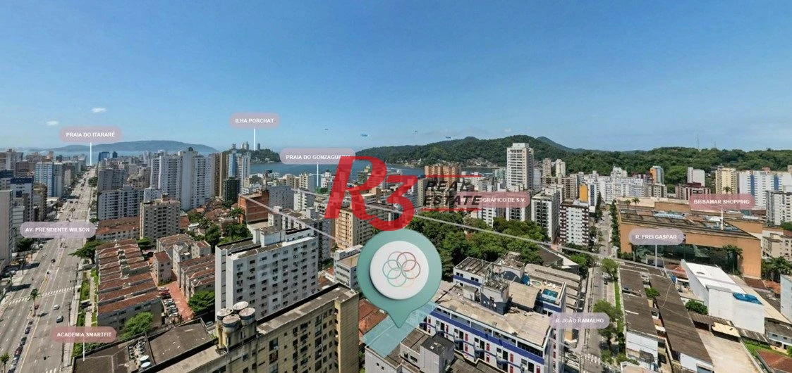 Apartamento novo, com 1 quarto, à venda, 48 m²  1 vaga - Centro - São Vicente/SP
