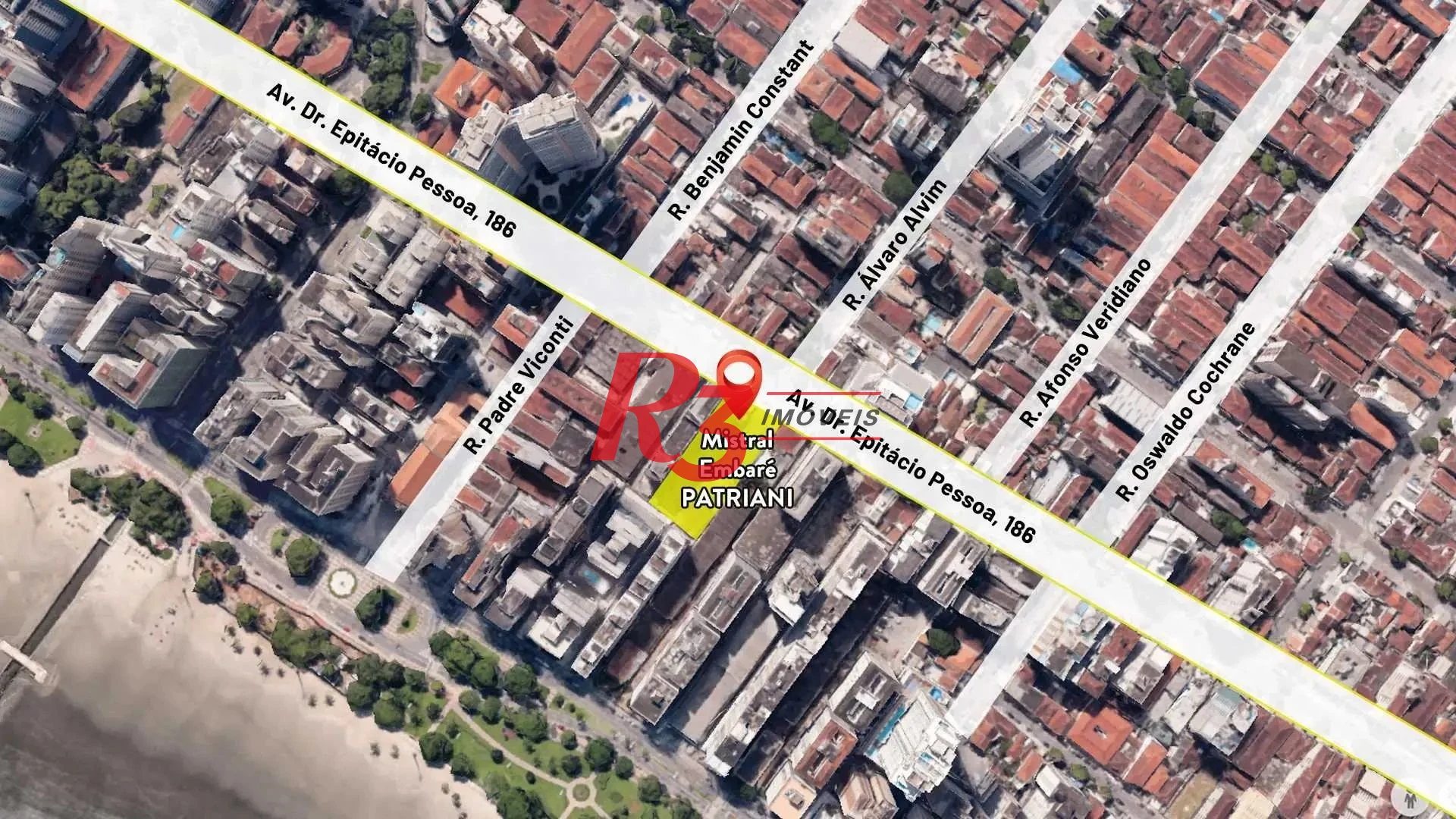 Apartamento com 2 dormitórios à venda, 96 m² por R$ 1.500.000,00 - Embaré - Santos/SP