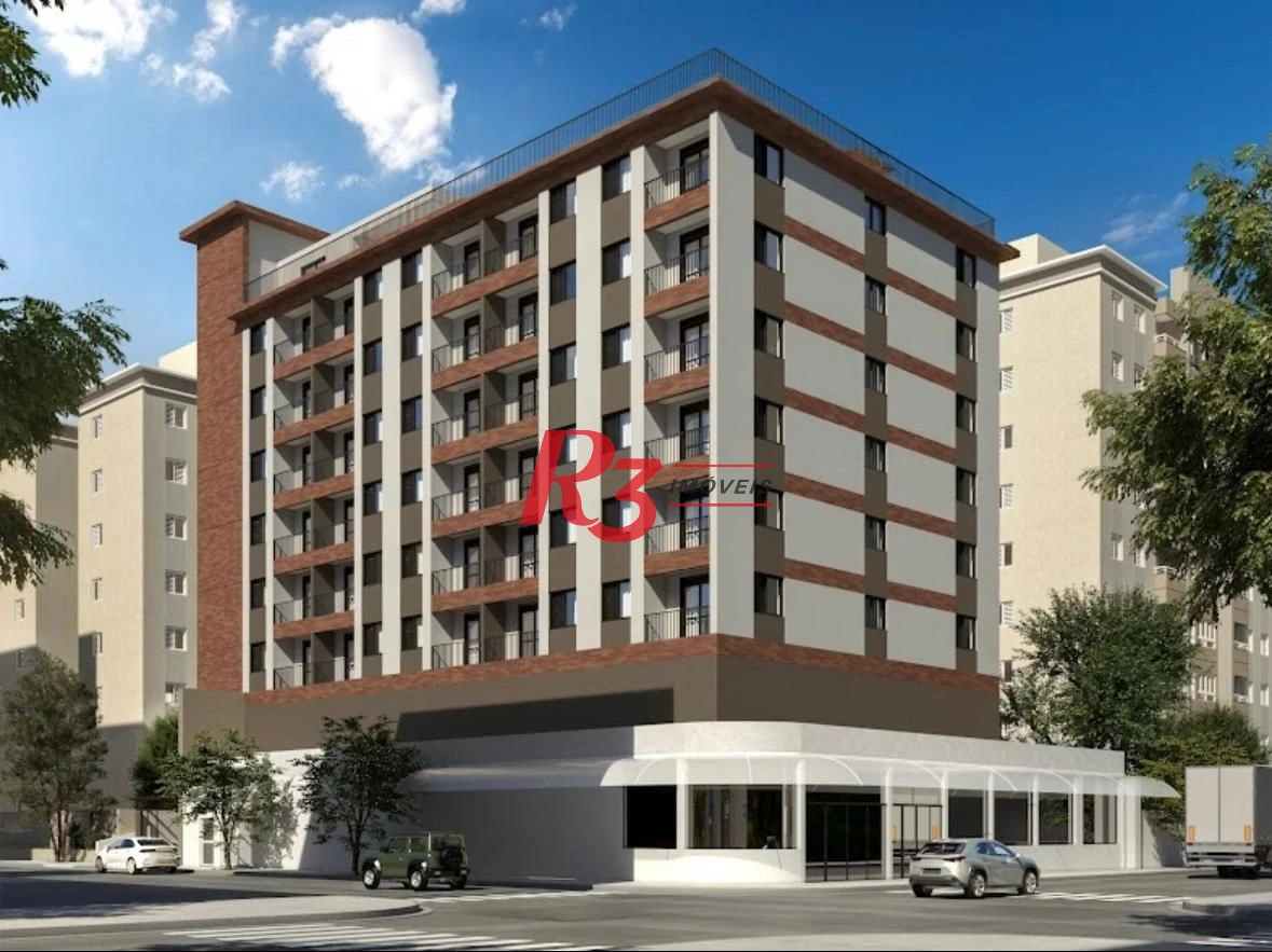 Apartamento com 1 dormitório para alugar, 47 m² por R$ 5.500,00/mês - Embaré - Santos/SP