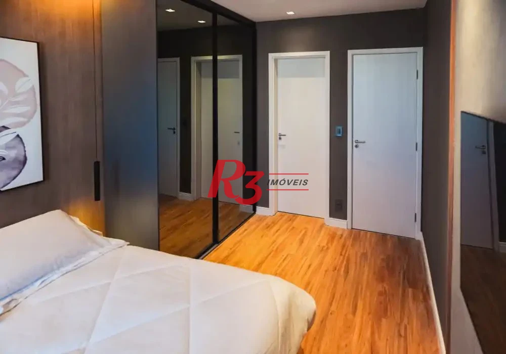 Apartamento com 1 dormitório para alugar, 47 m² por R$ 5.500,00/mês - Embaré - Santos/SP
