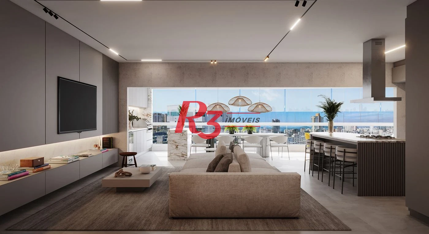 Apartamento à venda, 178 m² por R$ 2.557.429,76 - Boqueirão - Santos/SP
