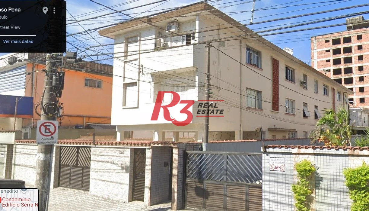 Apartamento com 2 dormitórios à venda, 72 m² por R$ 350.000,00 - Embaré - Santos/SP
