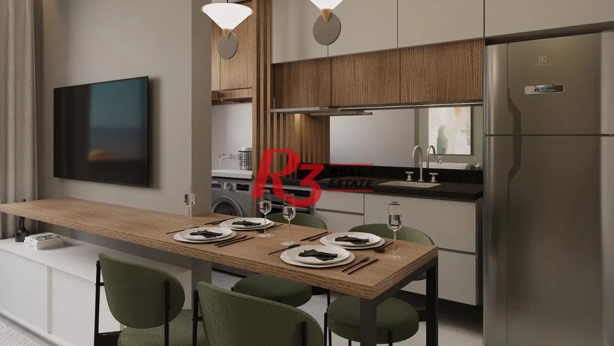 Apartamento com 1 dormitório à venda, 33 m² por R$ 290.000 - Macuco - Santos/SP