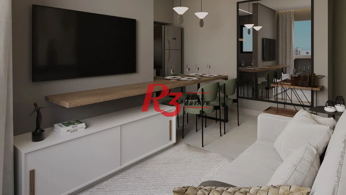 Apartamento com 1 dormitório à venda, 33 m² por R$ 290.000 - Macuco - Santos/SP
