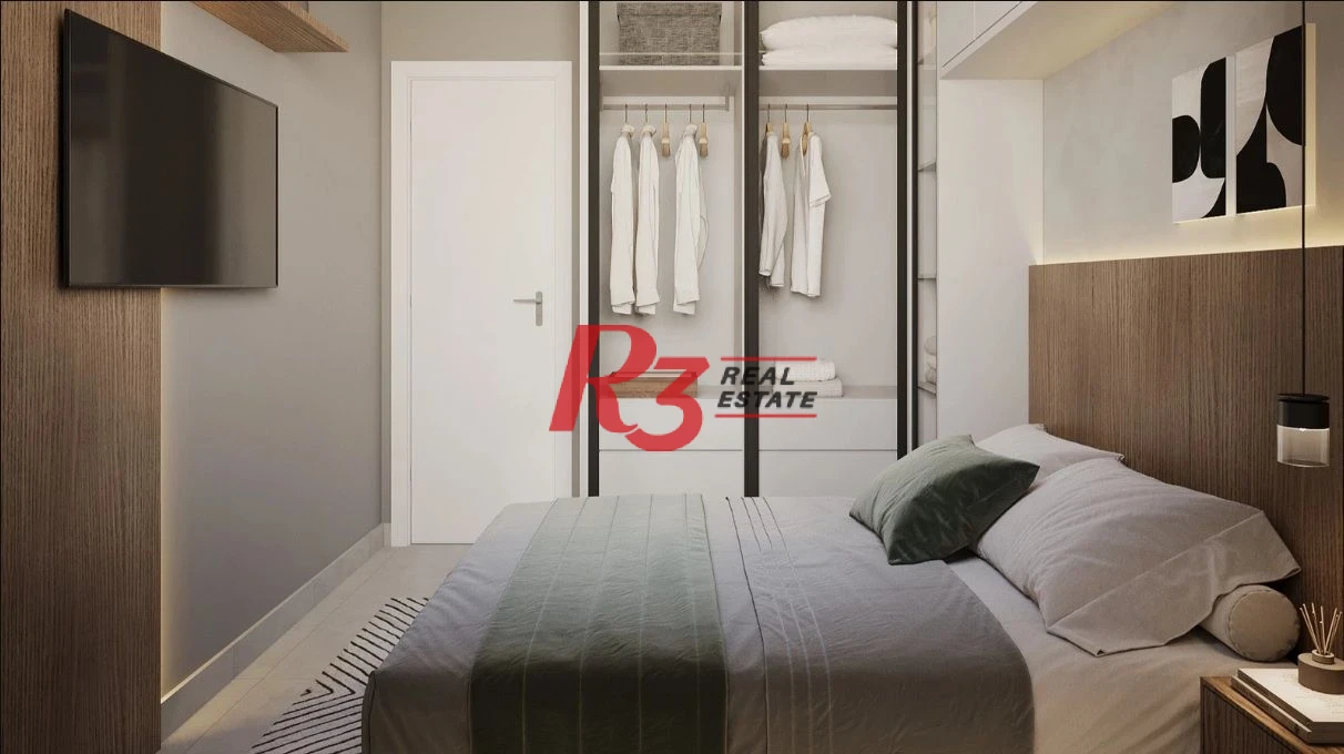 Apartamento com 1 dormitório à venda, 33 m² por R$ 290.000 - Macuco - Santos/SP