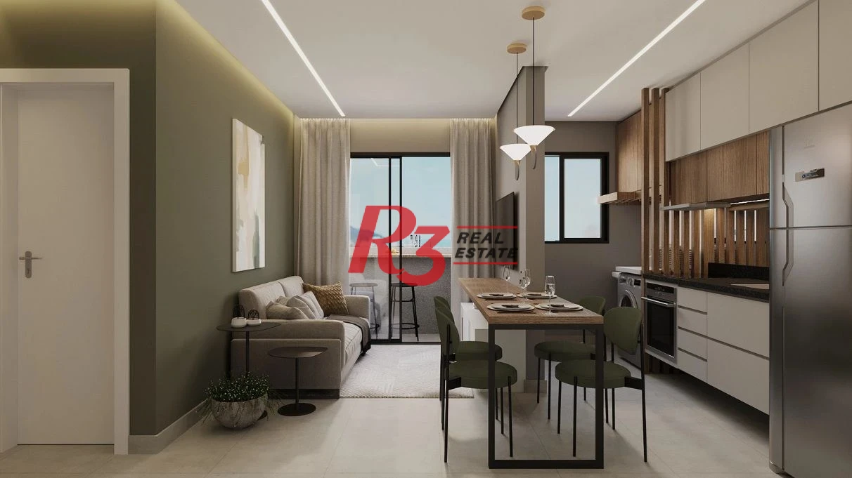 Apartamento com 1 dormitório à venda, 33 m² por R$ 290.000 - Macuco - Santos/SP