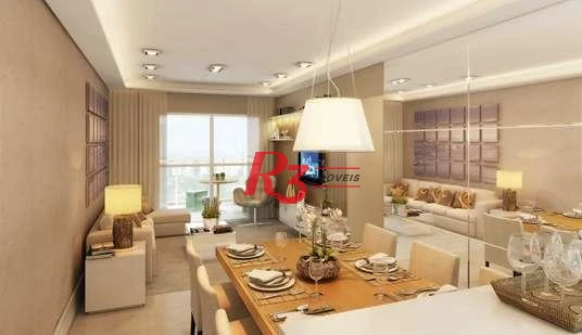 Apartamento com 2 dormitórios à venda, 65 m² por R$ 640.000,00 - Estuário - Santos/SP