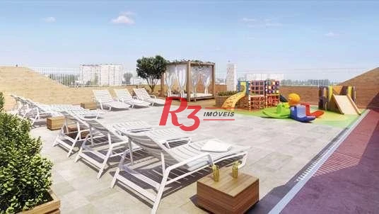 Apartamento com 2 dormitórios à venda, 65 m² por R$ 640.000,00 - Estuário - Santos/SP