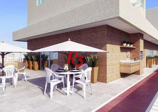Apartamento com 2 dormitórios à venda, 65 m² por R$ 640.000,00 - Estuário - Santos/SP