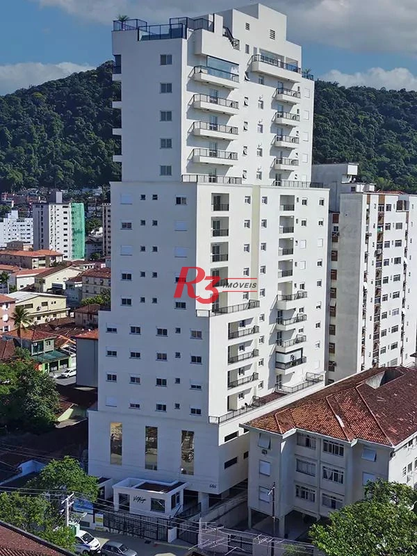 Apartamento com 2 dormitórios para alugar, 90 m² por R$ 5.354,42/mês - Marapé - Santos/SP