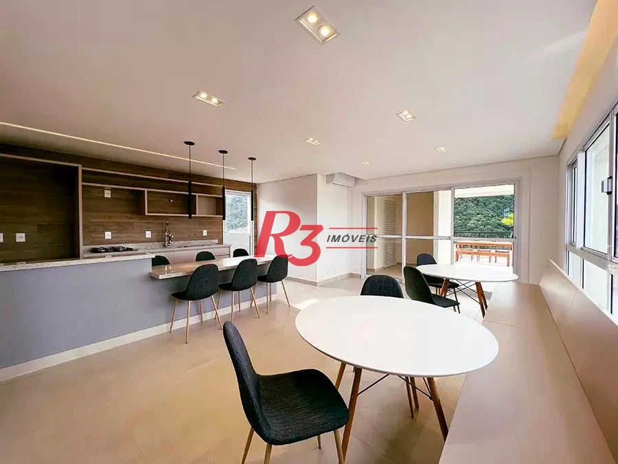 Apartamento com 2 dormitórios para alugar, 90 m² por R$ 5.354,42/mês - Marapé - Santos/SP
