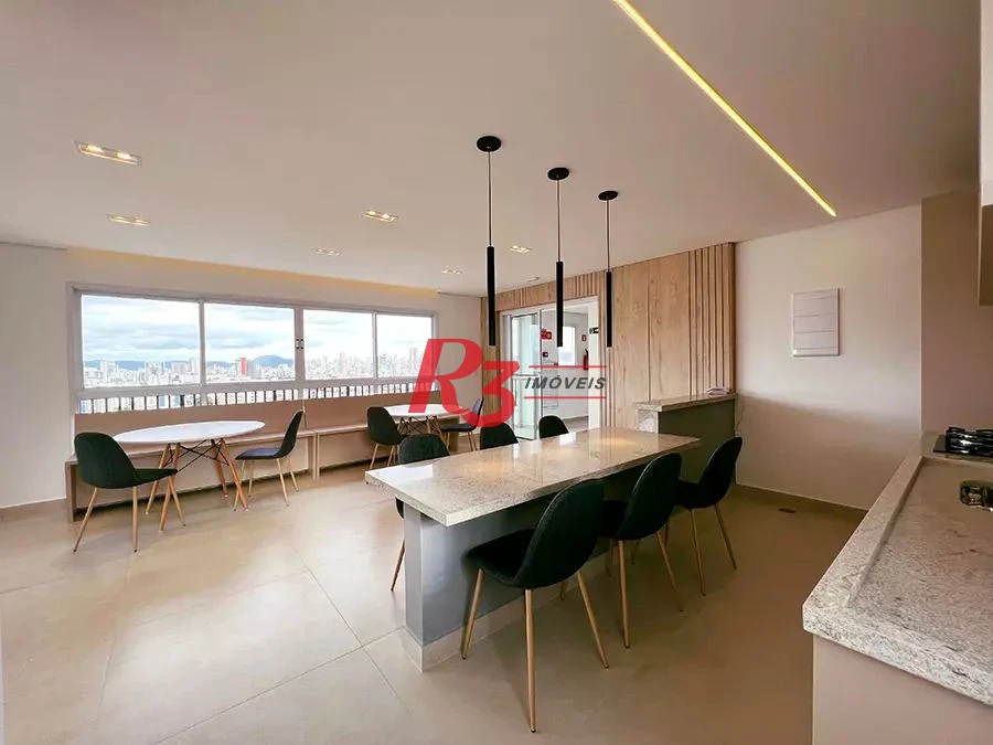 Apartamento com 2 dormitórios para alugar, 90 m² por R$ 5.354,42/mês - Marapé - Santos/SP