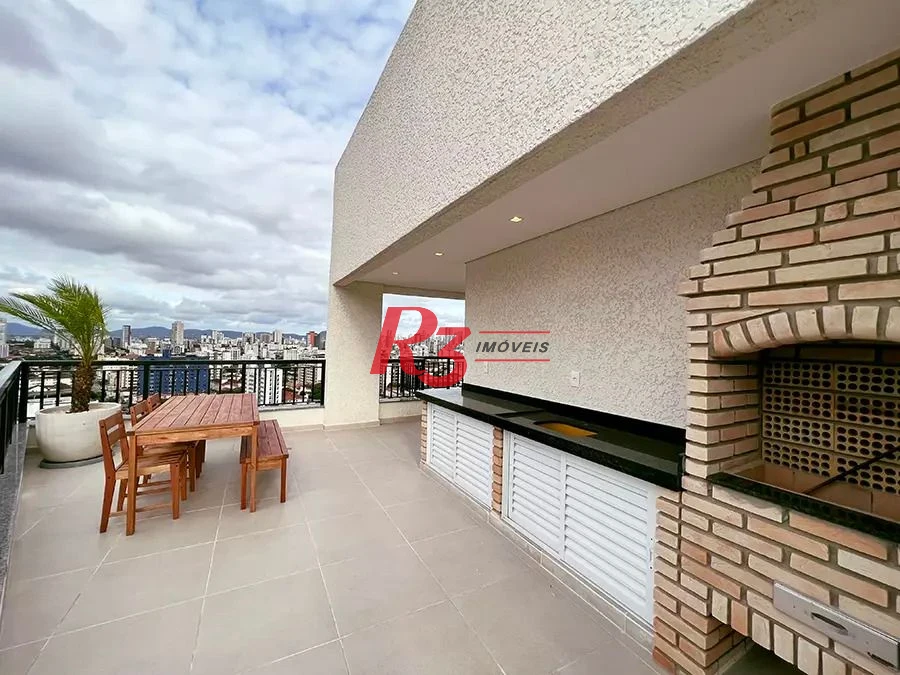 Apartamento com 2 dormitórios para alugar, 90 m² por R$ 5.354,42/mês - Marapé - Santos/SP