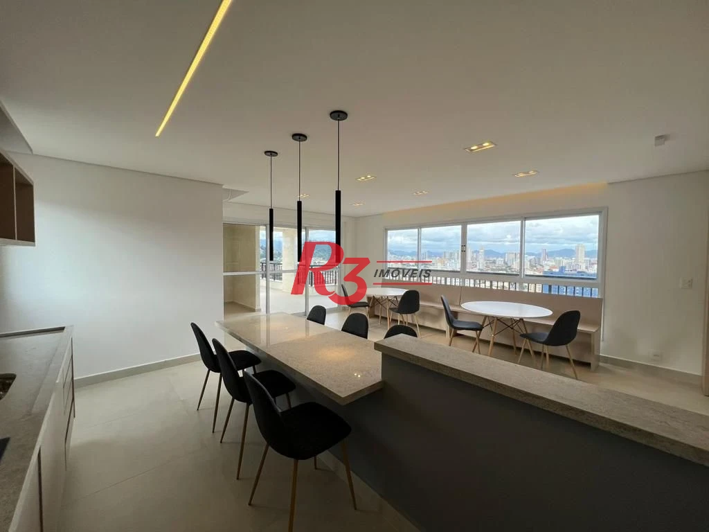 Apartamento com 2 dormitórios para alugar, 90 m² por R$ 5.354,42/mês - Marapé - Santos/SP