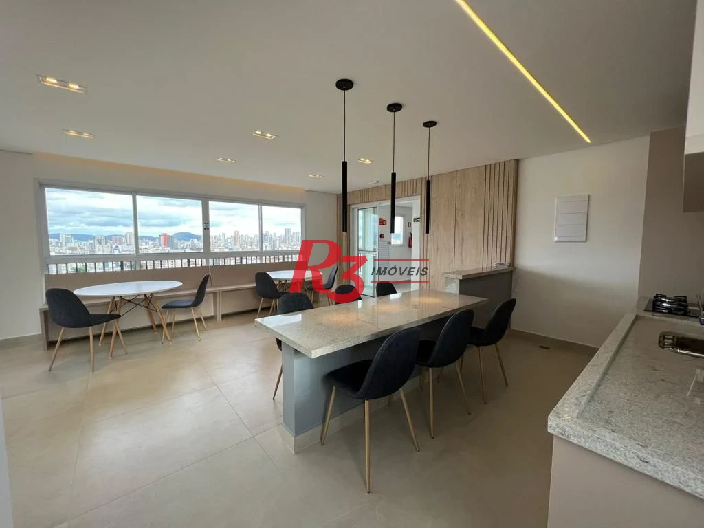 Apartamento com 2 dormitórios para alugar, 90 m² por R$ 5.354,42/mês - Marapé - Santos/SP