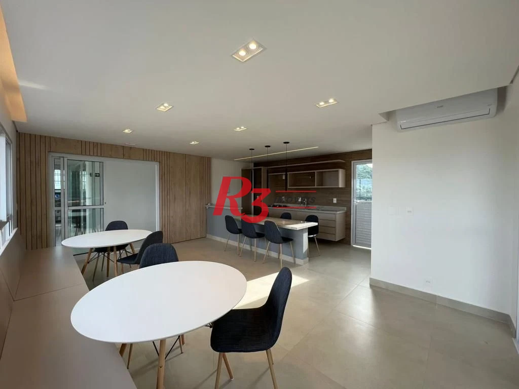 Apartamento com 2 dormitórios para alugar, 90 m² por R$ 5.354,42/mês - Marapé - Santos/SP