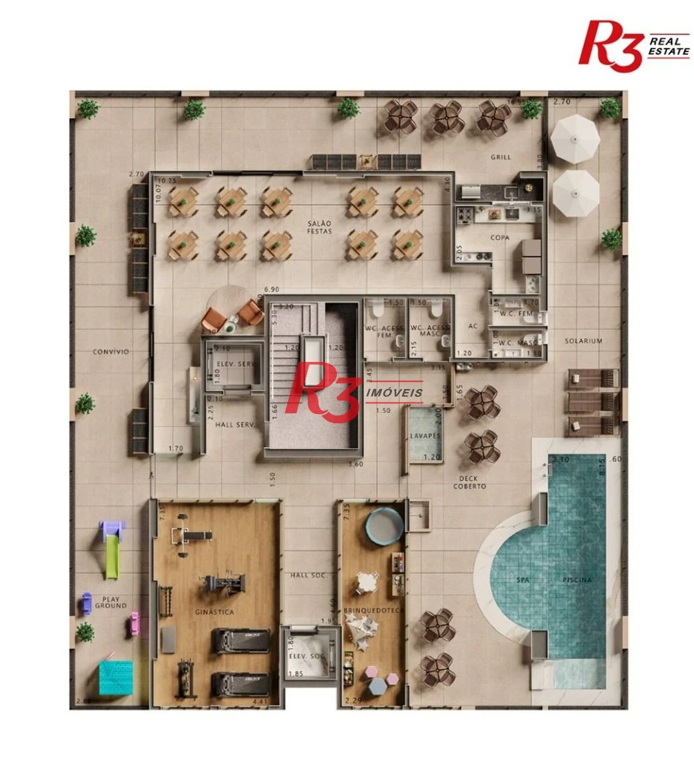 Apartamento com 4 dormitórios à venda, 295 m² por R$ 7.600.000,00 - Ponta da Praia - Santos/SP
