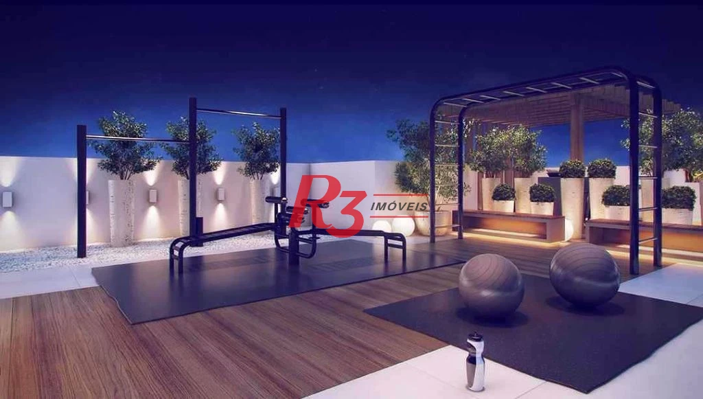 Apartamento para alugar, 45 m² por R$ 4.000,00/mês - José Menino - Santos/SP