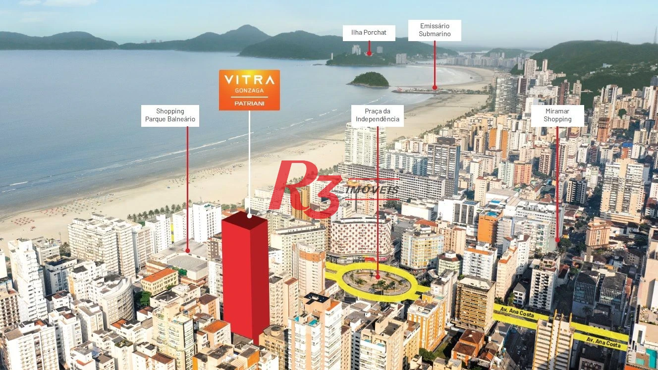 Apartamento à venda, 127 m² por R$ 2.450.000,00 - Gonzaga - Santos/SP
