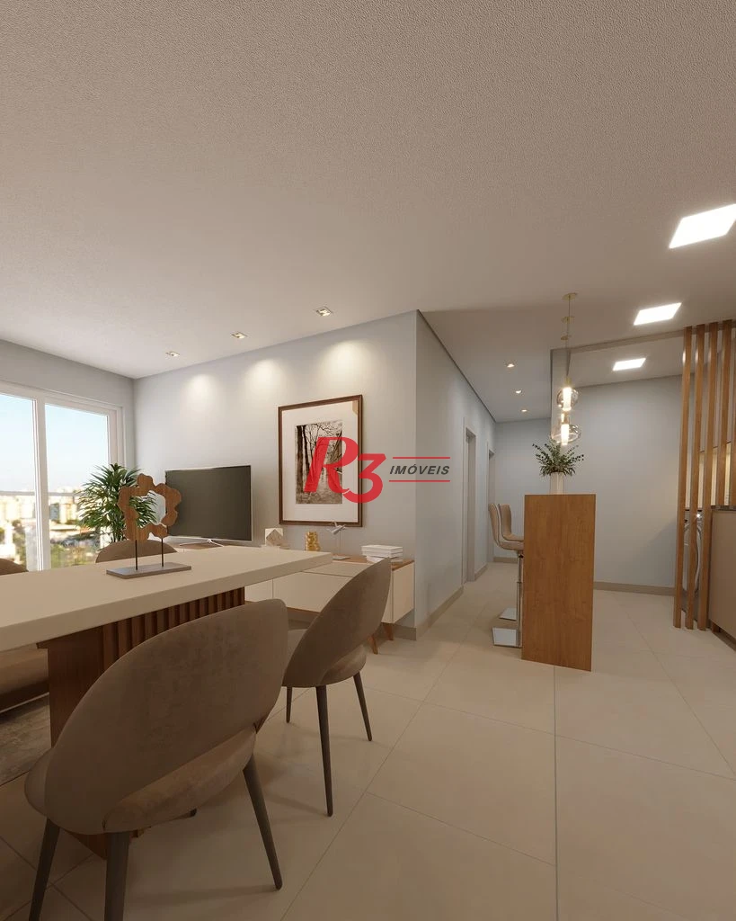 Apartamento com 2 dormitórios à venda, 67 m² por R$ 750.000,00 - Macuco - Santos/SP