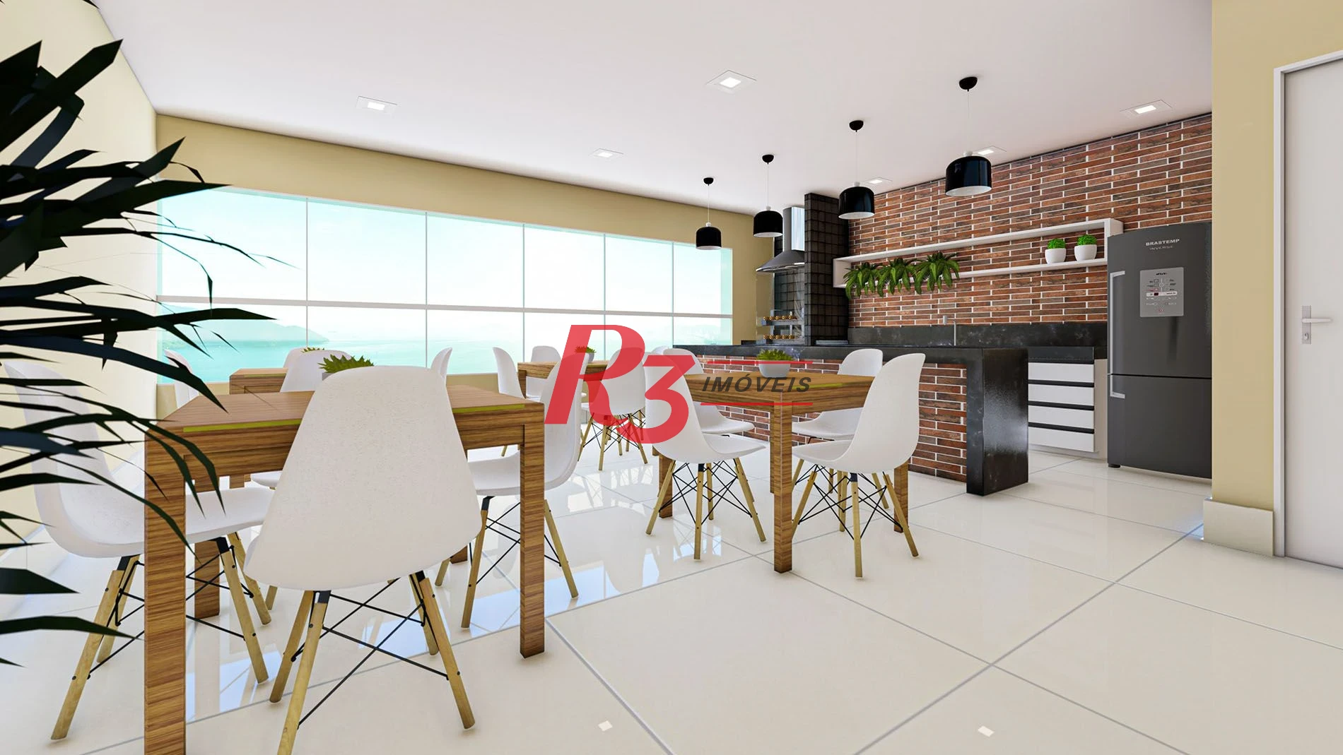 Apartamento com 2 dormitórios à venda, 99 m² por R$ 2.300.000,00 - Aparecida - Santos/SP