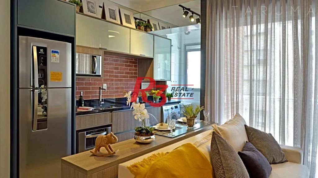 PORTEIRA FECHADA , Apartamento com 1 dormitório à venda, 46 m² por R$ 795.000 - Boqueirão - Santos/SP