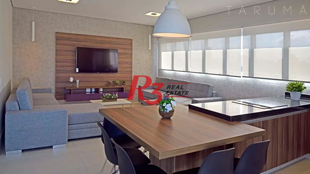 PORTEIRA FECHADA , Apartamento com 1 dormitório à venda, 46 m² por R$ 795.000 - Boqueirão - Santos/SP