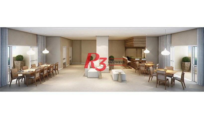 Apartamento Garden com 3 dormitórios à venda, 90 m² por R$ 1.700.000,00 - Campo Grande - Santos/SP
